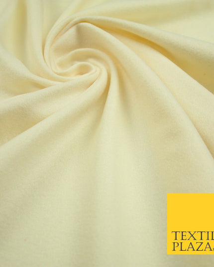 LEMON CREAM Brushed Plain Stretch Jersey Fabric Sweatshirt Dress 70" Wide 7205