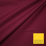 MAGENTA PLUM STRETCH COTTON SATEEN FABRIC Plain Stretch TShirt Dress Fabric 7195