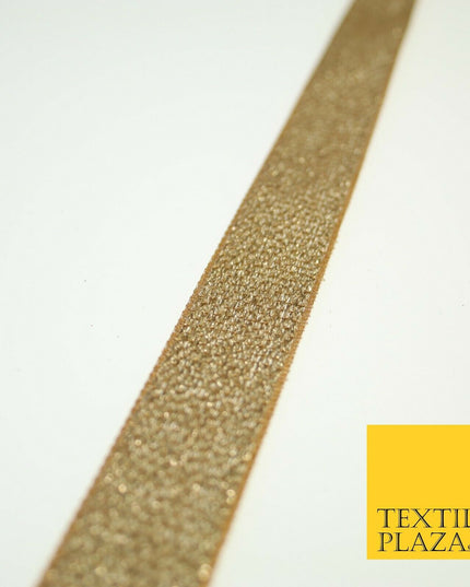 Gold Metallic Soft Slim Woven Shimmer Shiny Trim Border Ribbon 2cm Wide X596