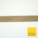 Gold Metallic Soft Slim Woven Shimmer Shiny Trim Border Ribbon 2cm Wide X596