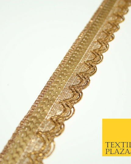 Rose Gold Swag Scalloped Sequin Fancy Trim Border Ribbon Lace 2cm Wide X570