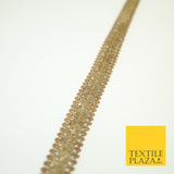 Gold Glitter Matte Sequin Cord Ribbon Trimming Border Gota Sewing Trim X578