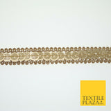 Gold Glitter Matte Sequin Cord Ribbon Trimming Border Gota Sewing Trim X578
