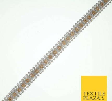 Silver Grey Copper Gold Glitter Sequin Trim Border Ribbon Lace 1cm Wide X567