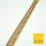 Gold Gota Patti Plait Weave Stripe Fancy Trim Border Ribbon Lace 1.5cm Wide X568