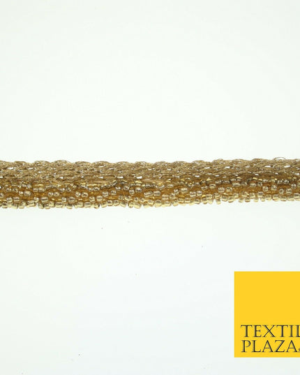 Antique Gold Intense Beaded Rope Style Trim Border Ribbon Lace 1cm Wide X564