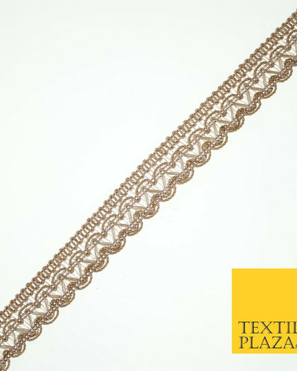 Gold Intricate Threadwork Mini Swag Trim Border Ribbon Zari Lace 2cm Wide X563