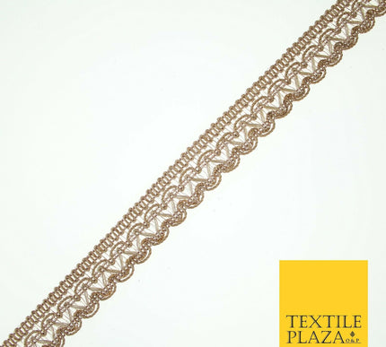 Gold Intricate Threadwork Mini Swag Trim Border Ribbon Zari Lace 2cm Wide X563