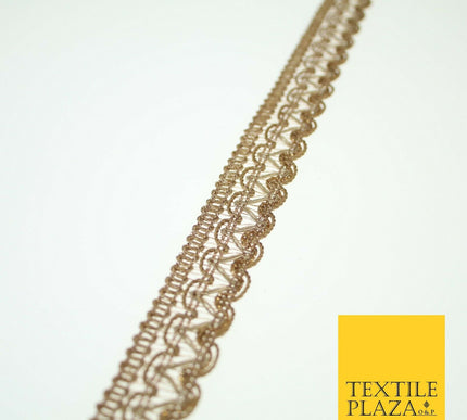 Gold Intricate Threadwork Mini Swag Trim Border Ribbon Zari Lace 2cm Wide X563