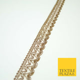 Gold Intricate Threadwork Mini Swag Trim Border Ribbon Zari Lace 2cm Wide X563