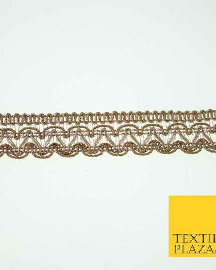 Gold Intricate Threadwork Mini Swag Trim Border Ribbon Zari Lace 2cm Wide X563