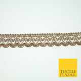 Gold Intricate Threadwork Mini Swag Trim Border Ribbon Zari Lace 2cm Wide X563