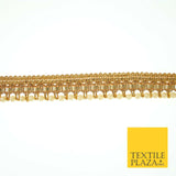 Gold Shimmer Metallic Ribbon & Pearl Trim Border Ribbon Gota Lace 2cm Wide X554