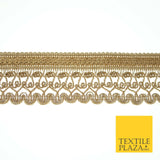 Gold Ornate Corded Fancy Plait Trim Border Gota Ribbon Lace 4cm Wide X551