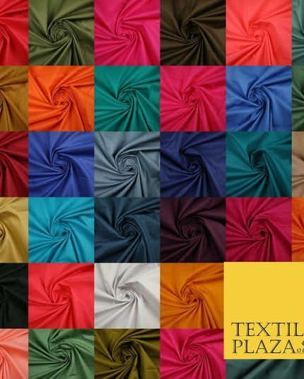 Plain Polycotton Fabric Dress Craft Lining Bunting Poly Cotton - OVER 30 COLOURS
