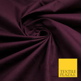 Plain Polycotton Fabric Dress Craft Lining Bunting Poly Cotton - OVER 30 COLOURS