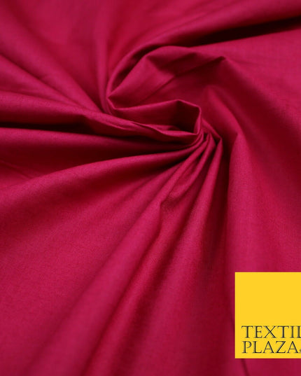Plain Polycotton Fabric Dress Craft Lining Bunting Poly Cotton - OVER 30 COLOURS