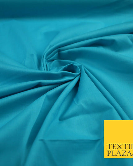 Plain Polycotton Fabric Dress Craft Lining Bunting Poly Cotton - OVER 30 COLOURS