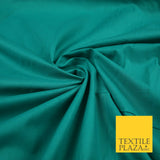 Plain Polycotton Fabric Dress Craft Lining Bunting Poly Cotton - OVER 30 COLOURS