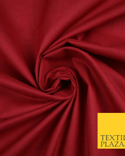 Plain Polycotton Fabric Dress Craft Lining Bunting Poly Cotton - OVER 30 COLOURS