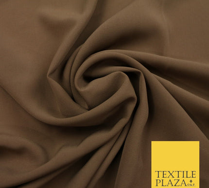 12 COLOURS Premium HEAVY Plain Dyed Chiffon Soft Georgette Sheer Dress Fabric
