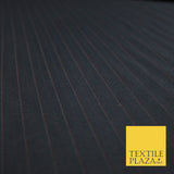 NAVY SUPERFINE180S MICRODOT 12mm MAROON/GREY PINSTRIPE MEN'S SUITING FABRIC 7472