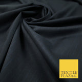 NAVY FINE WOOL CASHMERE120S MICRODOT 12mm BLUE PINSTRIPE SUITING FABRIC 7473