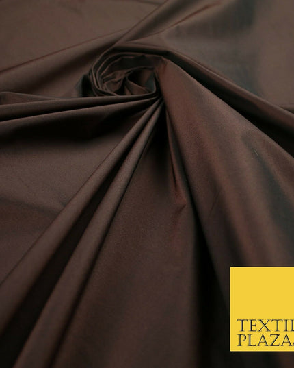 9 COLOURS - Plain Dyed Lightweight Faux Matte Silk TAFFETA Dress Lining Fabric