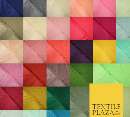 OVER 30 COLOURS - Faux Dupion Slub Silk Matte Shantung Fabric Material 44" Wide