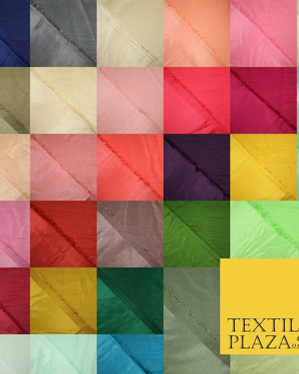 OVER 30 COLOURS - Faux Dupion Slub Silk Matte Shantung Fabric Material 44" Wide
