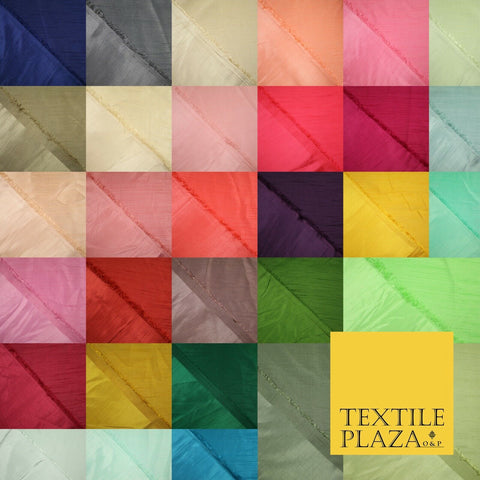 OVER 30 COLOURS - Faux Dupion Slub Silk Matte Shantung Fabric Material 44" Wide