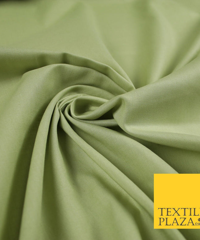 Premium Plain 100% PURE COTTON Dress Craft Material - 5 COLOURS - 44" / 47" Wide
