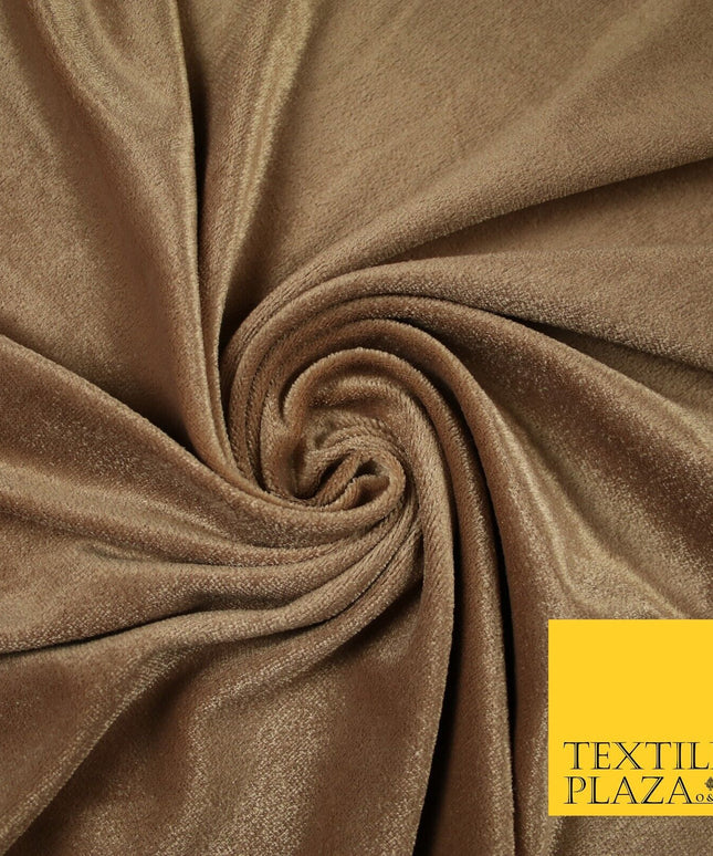 Luxury Soft Plain Velvet Velour Fabric Stretch Spandex Material - 6 COLOURS 55"
