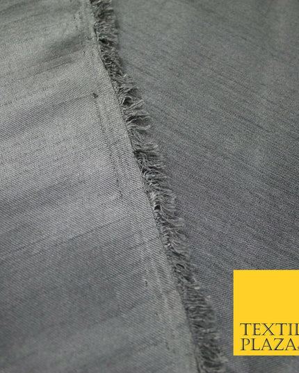 OVER 30 COLOURS - Faux Dupion Slub Silk Matte Shantung Fabric Material 44" Wide
