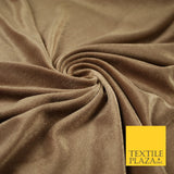 Luxury Soft Plain Velvet Velour Fabric Stretch Spandex Material - 6 COLOURS 55"