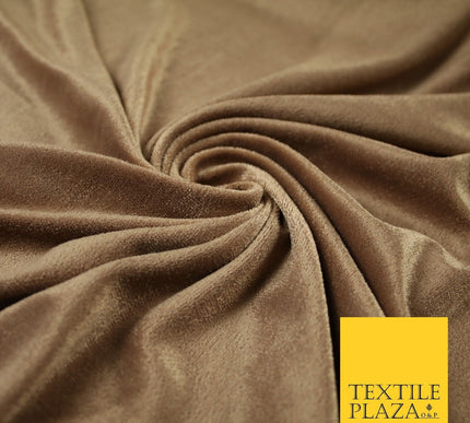 Luxury Soft Plain Velvet Velour Fabric Stretch Spandex Material - 6 COLOURS 55"