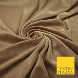 Luxury Soft Plain Velvet Velour Fabric Stretch Spandex Material - 6 COLOURS 55"