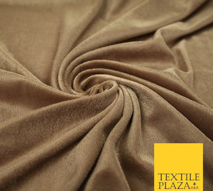 Luxury Soft Plain Velvet Velour Fabric Stretch Spandex Material - 6 COLOURS 55"