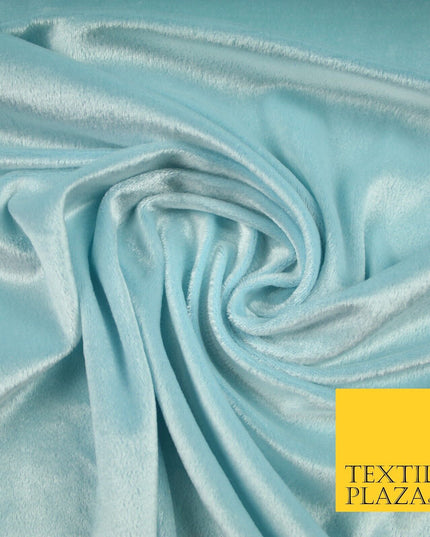 Luxury Soft Plain Velvet Velour Fabric Stretch Spandex Material - 6 COLOURS 55"