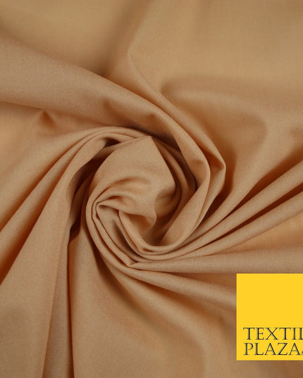 Premium Plain 100% PURE COTTON Dress Craft Material - 5 COLOURS - 44" / 47" Wide