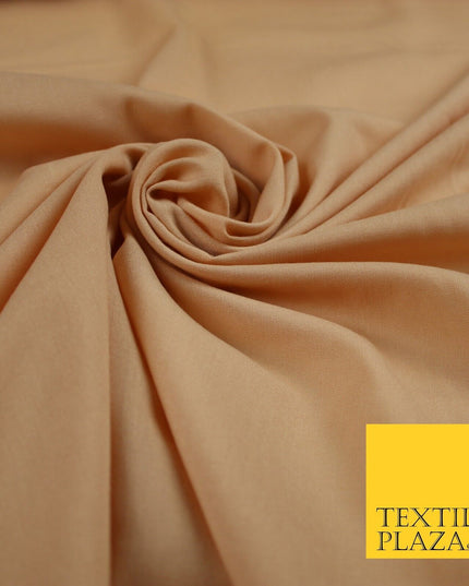 Premium Plain 100% PURE COTTON Dress Craft Material - 5 COLOURS - 44" / 47" Wide