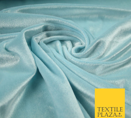 Luxury Soft Plain Velvet Velour Fabric Stretch Spandex Material - 6 COLOURS 55"