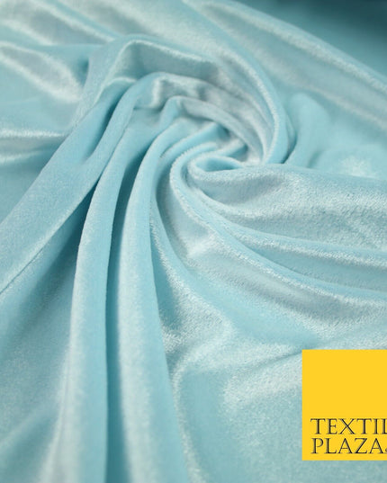 Luxury Soft Plain Velvet Velour Fabric Stretch Spandex Material - 6 COLOURS 55"