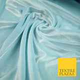 Luxury Soft Plain Velvet Velour Fabric Stretch Spandex Material - 6 COLOURS 55"
