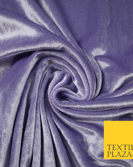 Luxury Soft Plain Velvet Velour Fabric Stretch Spandex Material - 6 COLOURS 55"