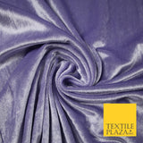 Luxury Soft Plain Velvet Velour Fabric Stretch Spandex Material - 6 COLOURS 55"