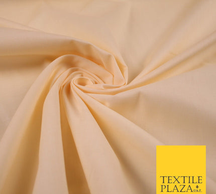 Premium Plain 100% PURE COTTON Dress Craft Material - 5 COLOURS - 44" / 47" Wide