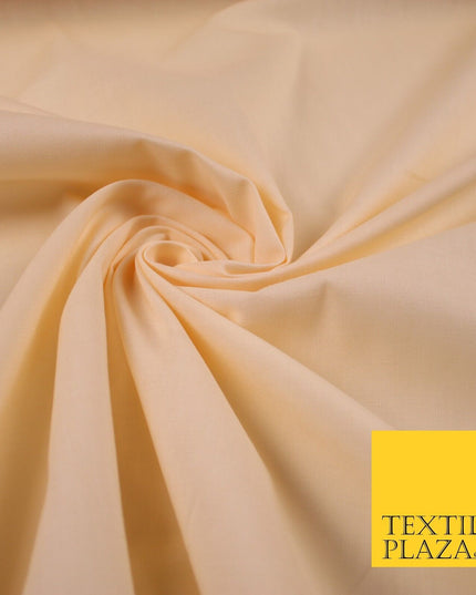 Premium Plain 100% PURE COTTON Dress Craft Material - 5 COLOURS - 44" / 47" Wide