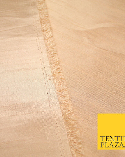 OVER 30 COLOURS - Faux Dupion Slub Silk Matte Shantung Fabric Material 44" Wide