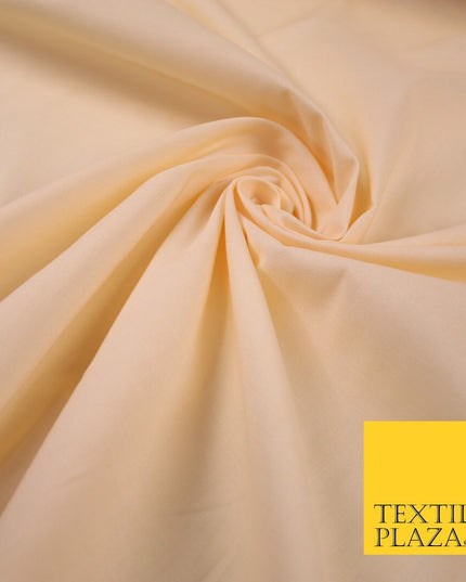 Premium Plain 100% PURE COTTON Dress Craft Material - 5 COLOURS - 44" / 47" Wide